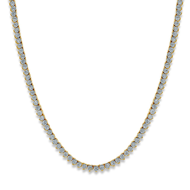 10K Yellow Gold 2.01-2.20 Cttw Diamond Necklace "24 Inch"