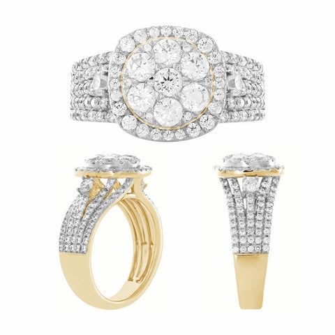 14K Yellow Gold 1.95-2.00 Cttw Diamond Ladies Ring