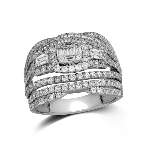 14K White Gold 1.81 Cttw Diamond Ladies Ring