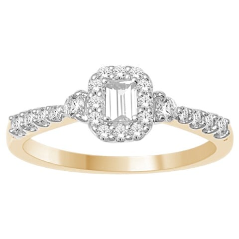 14K Yellow Gold 0.50 Cttw Diamond Ladies Ring