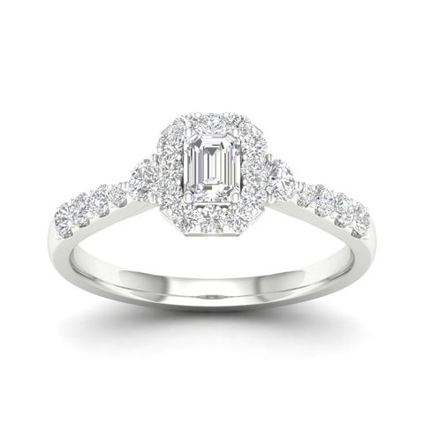 14K White GoldT 0.50 Cttw Diamond Ladies Ring