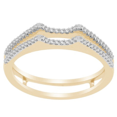 10K Yellow Gold 0.20 Cttw Diamond Enhancer Ladies Ring