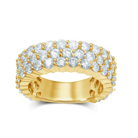 10K Yellow Gold 5.96-6.07 Cttw Diamond Mens Bands