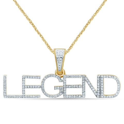 10K Yellow Gold 0.33- 0.40 Cttw Diamond " Legend " Charm