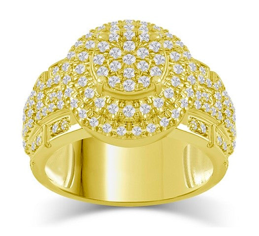 10K Yellow Gold 1.95-2.03 Cttw Diamond Mens Rings