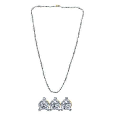 10K Yellow Gold 4.21- 4.44 Cttw Diamond Necklace