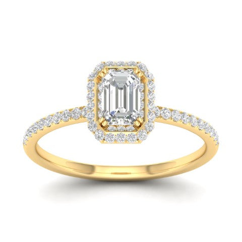 14K Yellow Gold 0.62 Cttw Diamond Ladies Ring