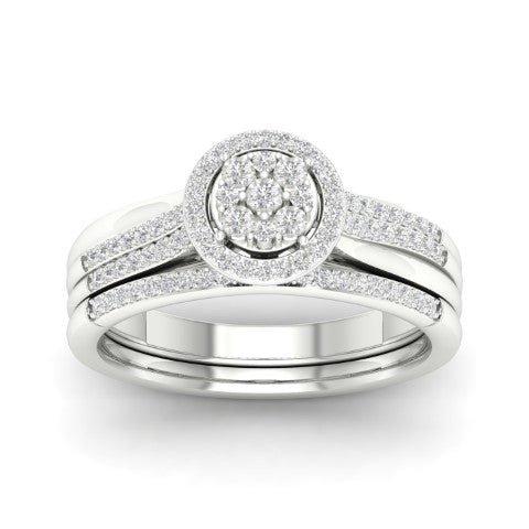 10K White Gold 0.25 Cttw Diamond Ladies Ring