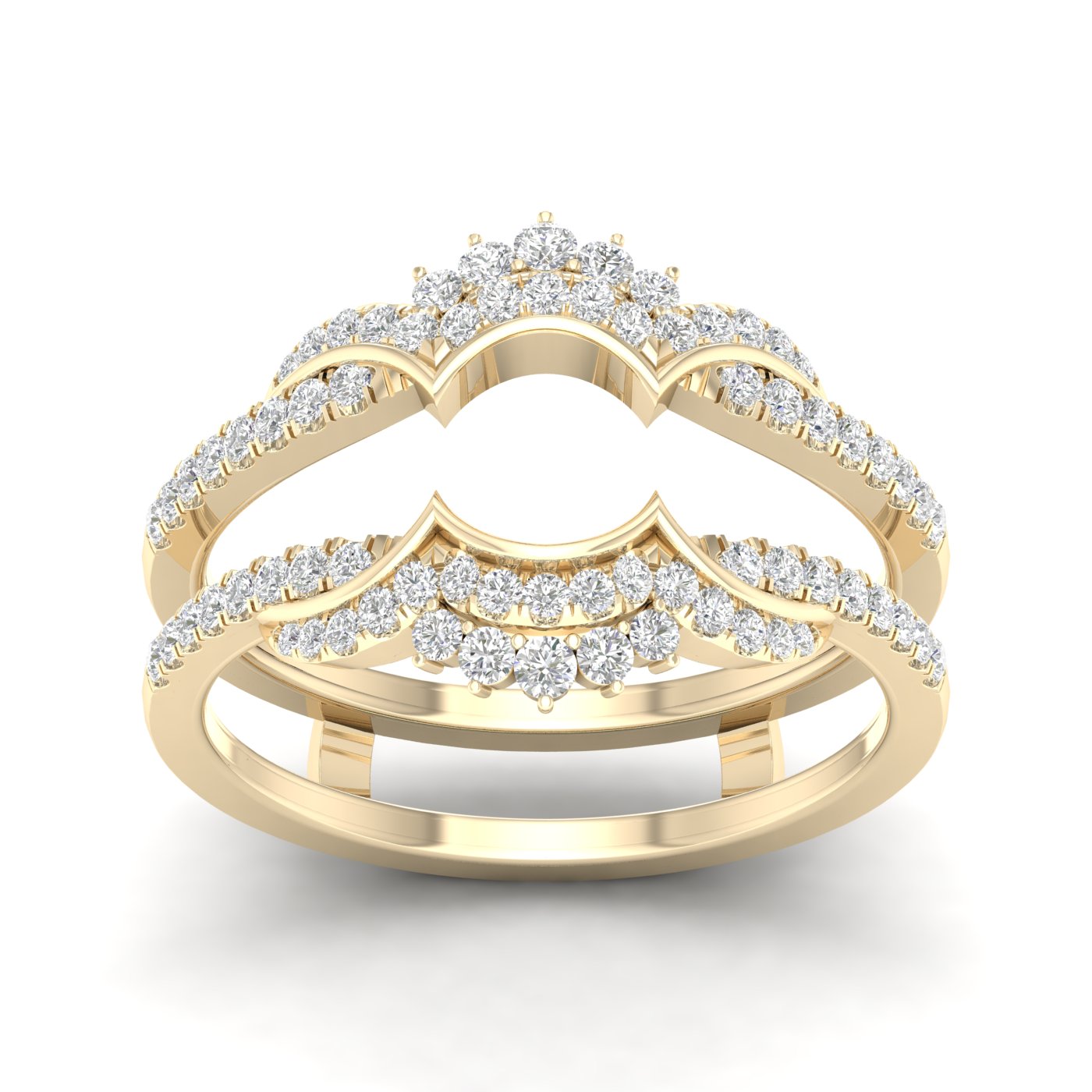 10K Yellow Gold 0.40 Cttw Diamond Enhancer Ladies Ring