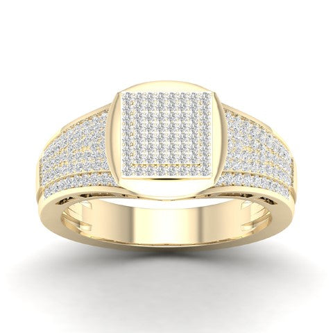 10K Yellow Gold 0.50 Cttw Diamond Mens Ring