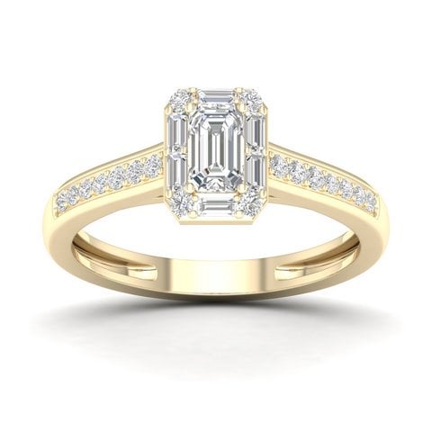 14K Yellow Gold 0.50 Cttw Diamond Ladies Baguette Ring