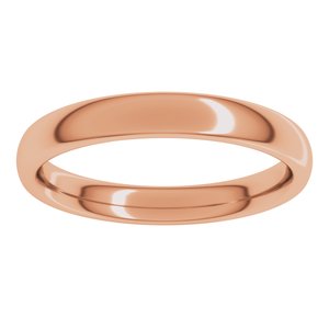 10K Yellow Or White Or Rose Gold 3 mm Comfort-Fit Standard Weight European-Style Band
