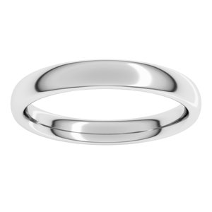 18K Yellow Or White Gold 3 mm Comfort-Fit Standard Weight European-Style Band