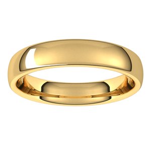 18K Yellow Or Rose Gold 4 mm Comfort-Fit Standard Weight European-Style Band