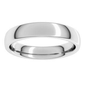 10K Yellow Or White Gold 4 mm Comfort-Fit Standard Weight European-Style Band