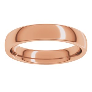 18K Yellow Or Rose Gold 4 mm Comfort-Fit Standard Weight European-Style Band