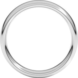 Sterling Silver Or Platinum 5 mm Comfort-Fit Standard Weight European-Style Band