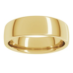 18K Yellow Or White Gold 6 mm Comfort-Fit Standard Weight European-Style Band