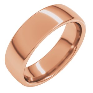 10K Yellow Or White Or Rose Gold 6 mm Comfort-Fit Standard Weight European-Style Band