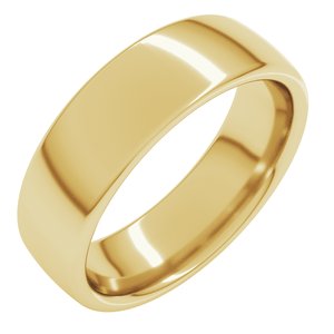 10K Yellow Or White Or Rose Gold 6 mm Comfort-Fit Standard Weight European-Style Band
