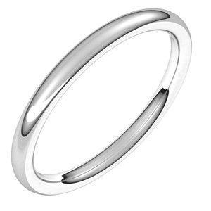 18K Yellow Or White Or Rose Gold 2 mm Comfort-Fit Standard Weight European-Style Band