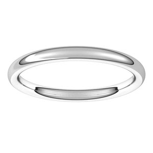 18K Yellow Or White Or Rose Gold 2 mm Comfort-Fit Standard Weight European-Style Band