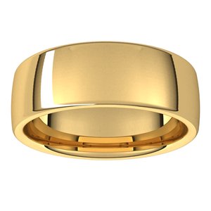 14K Yellow Or White Or Rose Gold Or Sterling Silver Or Platinum 7 mm Comfort-Fit Standard Weight European-Style Band