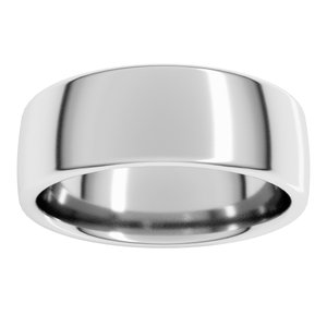 10K Yellow Or White Gold 7 mm Comfort-Fit Standard Weight European-Style Band
