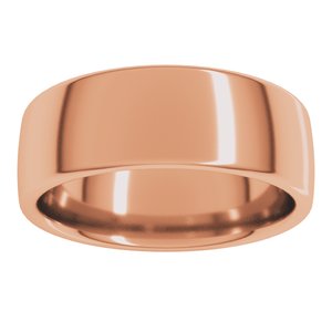 18K Yellow Or Rose Gold 7 mm Comfort-Fit Standard Weight European-Style Band