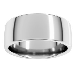 14K Yellow Or White Or Rose Gold Or Sterling Silver 8 mm Comfort-Fit Standard Weight European-Style Band