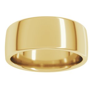 18K Yellow Gold 8 mm Comfort-Fit Standard Weight European-Style Band