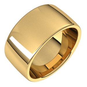 14K Yellow Or White Or Rose Gold Or Platinum 10 mm Comfort-Fit Standard Weight European-Style Band