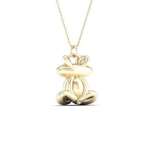10K Yellow Gold 0.06 Cttw Diamond Frog Charm