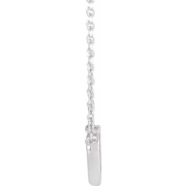 14K Yellow Gold Or Sterling Silver Round 1Mm I1, G-H 16-18 In Polished .05 Ctw Natural Diamond Petite Double Interlocking Heart Necklace
