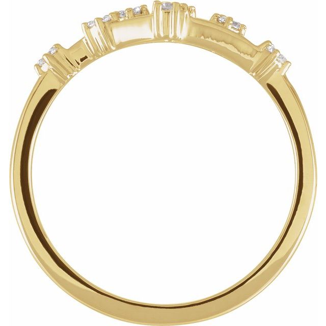 14K Yellow Or White Gold Round I1, H+ Polished Natural Diamond Zodiac Constellation Ring, Size 7