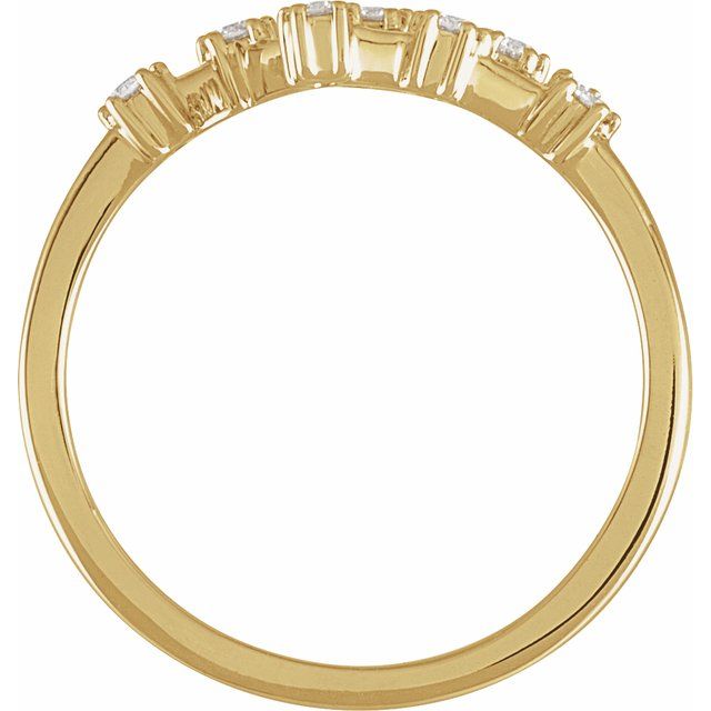 14K Yellow Or White Gold Round I1, H+ Polished Natural Diamond Zodiac Constellation Ring, Size 7