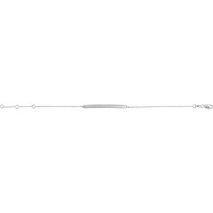 Sterling Silver 40 X 3 Mm 6 1/2-7 1/2 In Polished Engravable Skinny Bar Bracelet