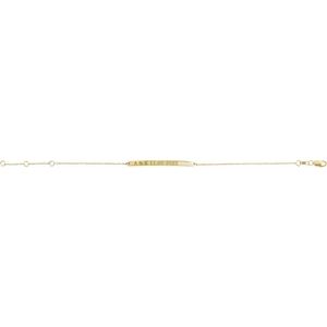 14K Yellow Gold 40 X 3 Mm 6 1/2-7 1/2 In Polished Engravable Skinny Bar Bracelet