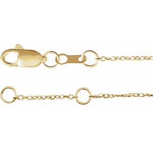 14K Yellow Gold 40 X 3 Mm 6 1/2-7 1/2 In Polished Engravable Skinny Bar Bracelet