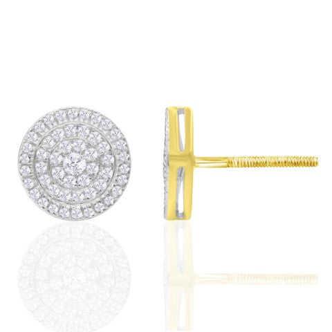 10K Yellow Gold 0.40-0.44 Cttw Diamond Earring