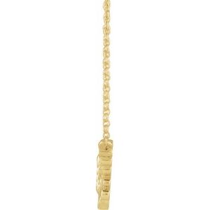 14K Yellow Gold 12.5 X 9.99 Mm 16 In Polished Butterfly Necklace