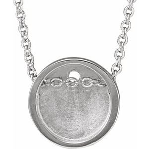 14K White Gold Round 2 Mm Natural Alexandrite Necklace, Length: 18 In