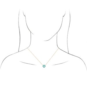 14K Yellow Gold Round 14.5 X 14.5 Mm 2 Mm Natural Turqoise Cabochon 18 In Necklace