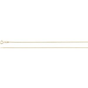 14K Yellow Gold Filled 1 Mm Spring Ring Polished Baby Wheat Chain