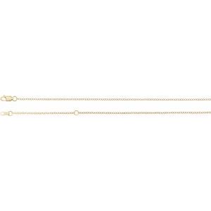10K Yellow Or White Gold 1.3 mm Lobster Clasp Polished Adjustable Cable 16-18" Chain