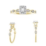 14K Yellow Gold 0.47- 0.50 Cttw Diamond Ladies Ring