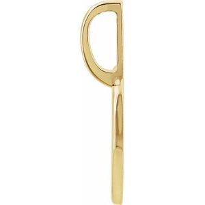 14K Yellow Gold Custom Message 18.27 X 10.96 Mm Polished Engravable Elongated Heart Pendant