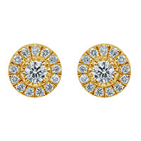 10K Yellow Gold 0.63-0.66 Cttw Diamond Dark Earring
