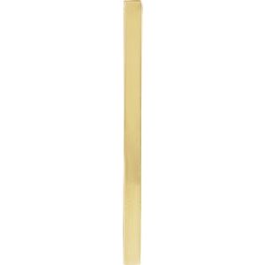 14K Yellow Or White Or Rose Gold Or Sterling Silver Or Platinum Polished Engravable Four-Sided Vertical Bar Slide Pendant