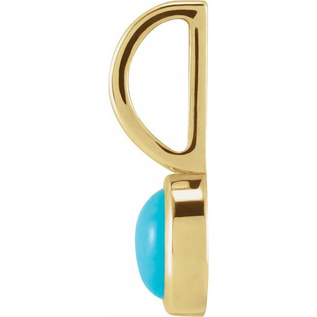 14K Yellow Gold Or Sterling Silver Round 5 Mm Polished Natural Gemstone Charm/Pendant